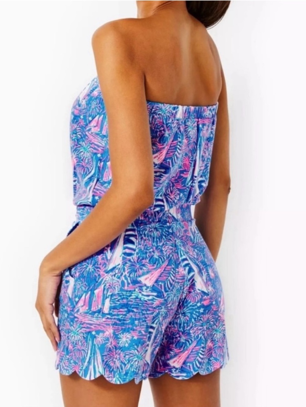 Lilly Pulitzer Jace Strapless Romper size S 004215 - Picture 3 of 13
